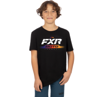 FXR T-Shirt Moto Premium Kinder Black/Anodized