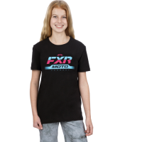 FXR T-Shirt Moto Premium Kinder Black/Nightclub