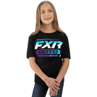 FXR T-Shirt Moto Premium Kinder Black/Blue