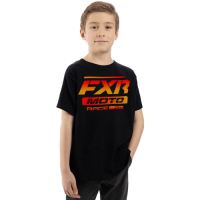 FXR T-Shirt Moto Premium Kinder Black/Inferno