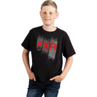 FXR T-Shirt Broadcast Kinder Black/Red