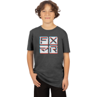 FXR T-Shirt Broadcast Premium Kinder Char Heather/White